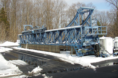 Photo: One of two accelerated loading facilities at FHWA’s Turner-Fairbank Highway Research Center.