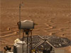 animation of a camera pushing through NASA's Phoenix Mars Lander's Stereo Surface Imager