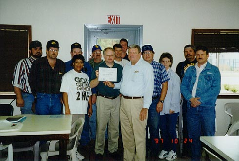 A 25 year Institutional Award was presented to Southern Natural Gas Company at Bienville, La.