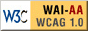 This site complies with the W3C's Web Access Initiative Double A standard for Accessibility as defined in the Web Content Access Guidelines 1.0