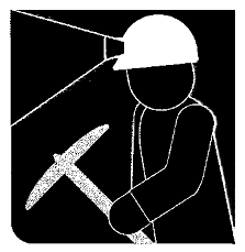Illustration of a miner