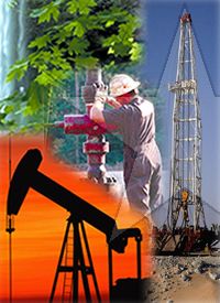 Oil well photo collage