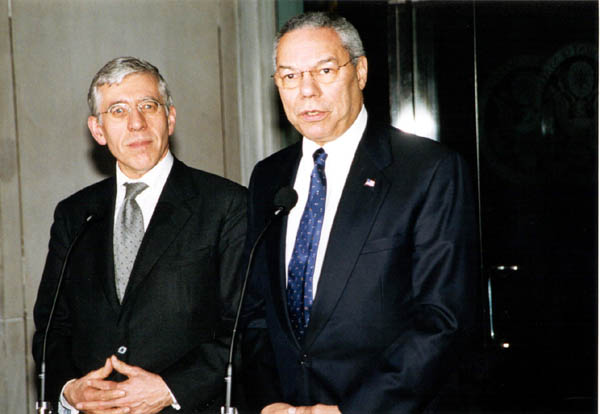 Secretary Powell and Jack Straw