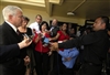 Defense Secretary Robert M. Gates holds a press availability on Andersen Air Force Base, Guam, May 30, 2008. 