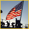 U.S. Navy photo of the flag by Paul Farley