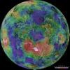 Hemispheric View of Venus Centered at the North Pole