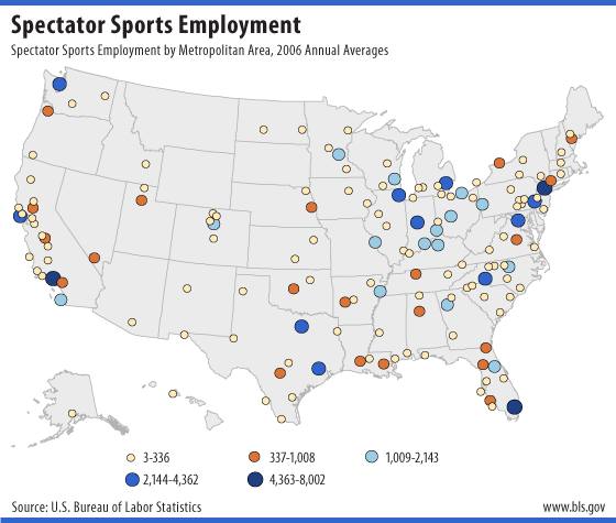 Chart: Spectator sports employment