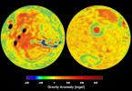 Mars Gravity Anomoly Map