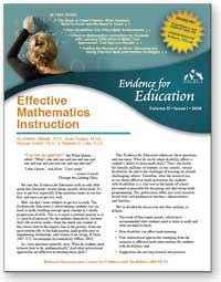Evidence for Education: Effective Mathematics Instruction PDF Download