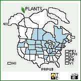 Distribution of Prunus pumila L.. . Image Available. 