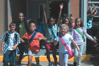 Children leaving school