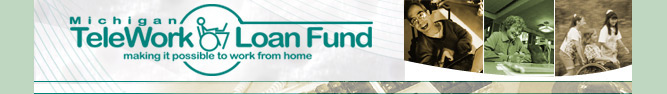 Telework Loan Fund Logo , text says making it possible to work from home.