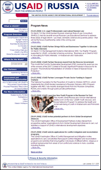 Russia Mission Website Screenshot