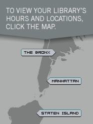 To view your library's hours and locations, click the map.