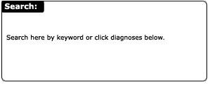 Search Box with Diagnoses Links