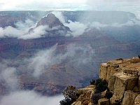 A PARTIAL WINTER CLOUD INVERSION IN THE CANYON AS SEEN FROM LIPAN POINT ON DESERT VIEW DRIVE, GRAND CANYON N. P. NPS PHOTO. 