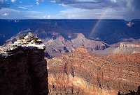 RAINBOW IN THE GRAND CANYON AS SEEN FROM NEAR MATHER POINT ON THE SOUTH RIM, GRAND CANYON N.P. NPS PHOTO. 