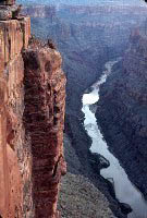 VIEW UP THE COLORADO RIVER FROM TOROWEAP OVERLOOK, IN THE WESTERN END OF GRAND CANYON N.P. NPS PHOTO