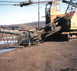 Boom collapse during crane disassembly.