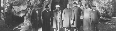 Muir & President Taft at the Grizzly Giant sequoia in Yosemite National Park, 1909.