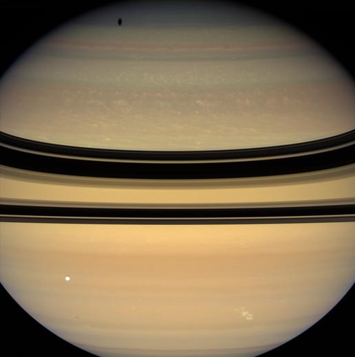 Lightning-producing storm on Saturn