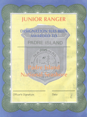 Junior Ranger Certificate