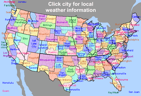 Map of the NWS forecast offices