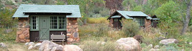 Historic cabins at Phantom Ranch