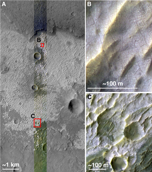 observation of mars indicating the presence of chloride salt deposits