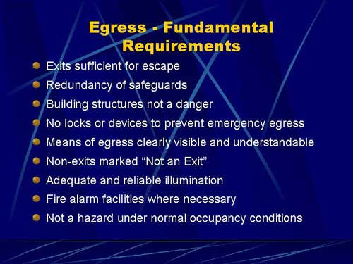 Egress - Fundamental Requirements