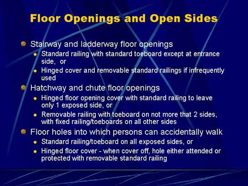 Floor Openings and Open Sides