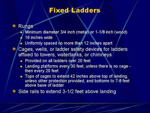 Fixed Ladders