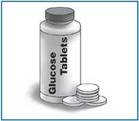 Drawing of glucose pills. - Click to enlarge in new window.