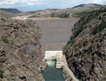 photo: Blue Mesa Dam - view from downstream