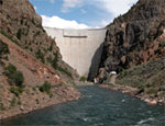 photo: Morrow Point Dam - view from downstream
