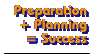 Preparation + Planning = Success!