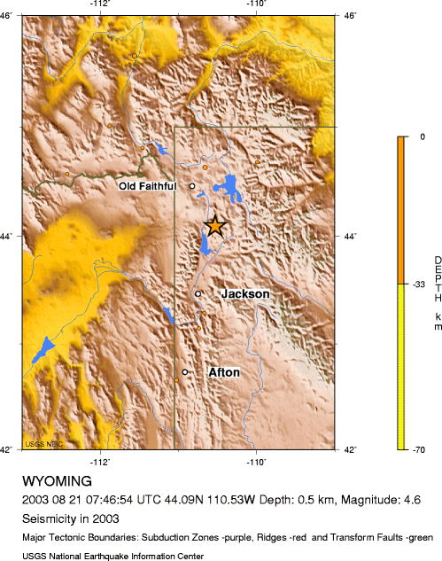 Seismicity in 2003