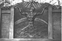 Photo - monument to fallen workers during the construction of Hoover Dam.