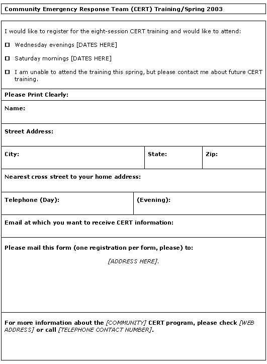 Sample Registration Form