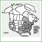 Distribution of Prunus persica (L.) Batsch var. persica. . 