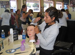 Cosmetology student