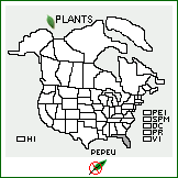 Distribution of Pennisetum pedicellatum Trin. ssp. unispiculum Brunken. . 