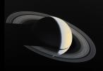Full-disk Color Image of Crescent Saturn with Rings and Ring Shadows