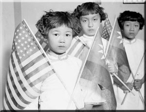 Three Chinese children