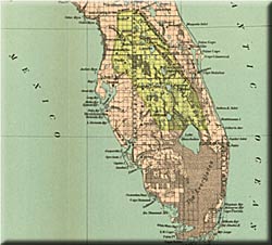 Map, Florida Indian land cessions
