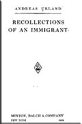 Recollections of an Immigrant, 1929