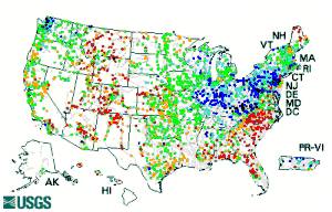 Click for real time streamflow across the United States