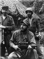 Fidel Castro with followers, 1960.