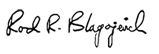 Rod Blagojevich’s Signature