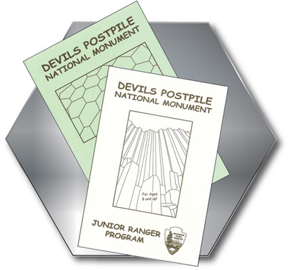 Devils Postpile offers Junior Ranger booklets for two age groups.